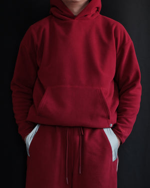 Fleece Hoodie Deep Red