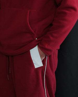 Fleece Hoodie Deep Red