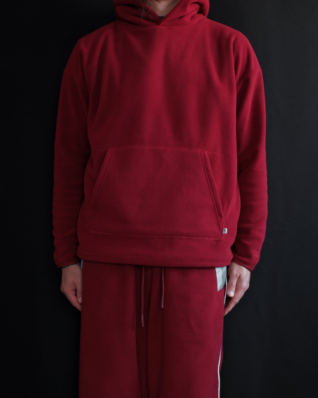 Fleece Hoodie Deep Red