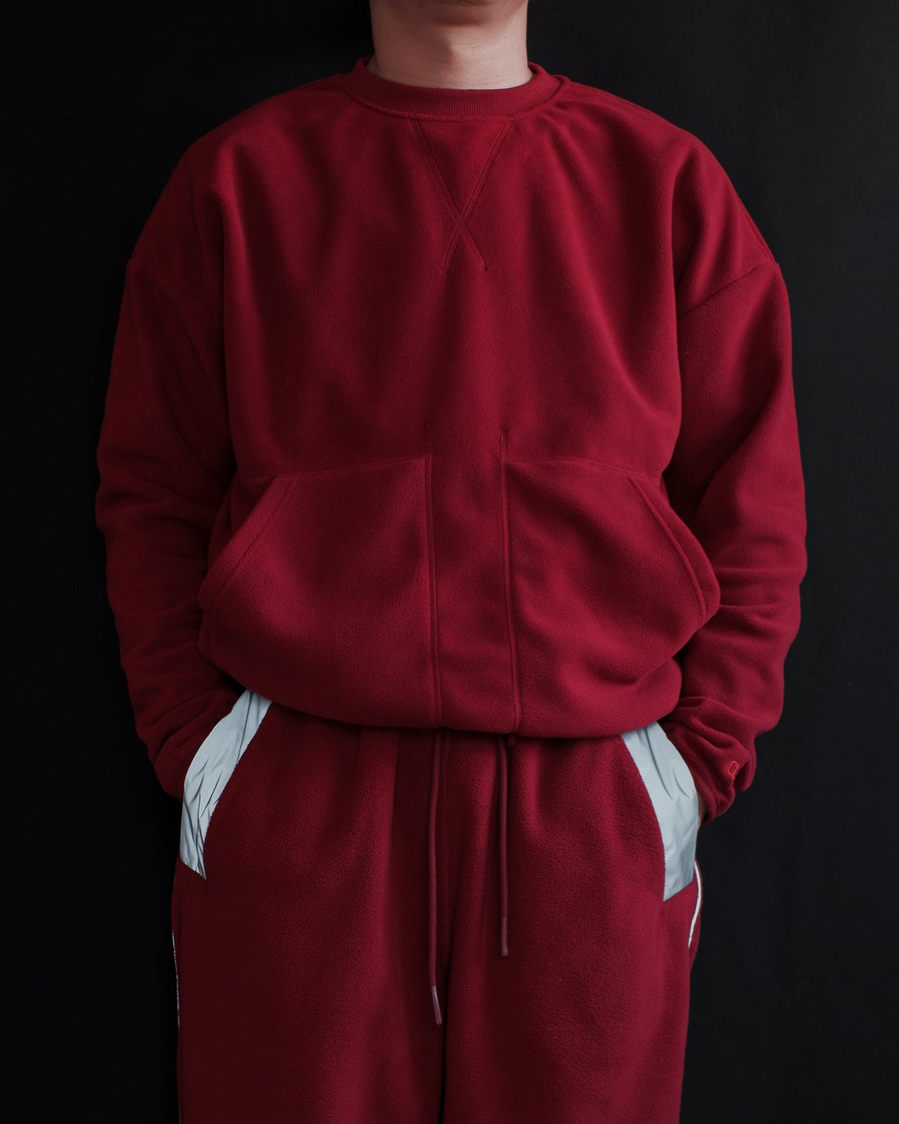 Fleece Sweatshirt Deep Red